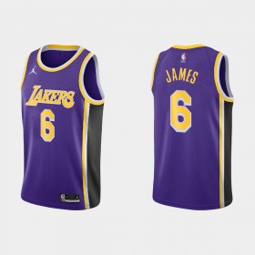 NBA Los Angeles Lakers Trikot LeBron James 6 Jordan 2021-22 Statement Edition Swingman - Herren